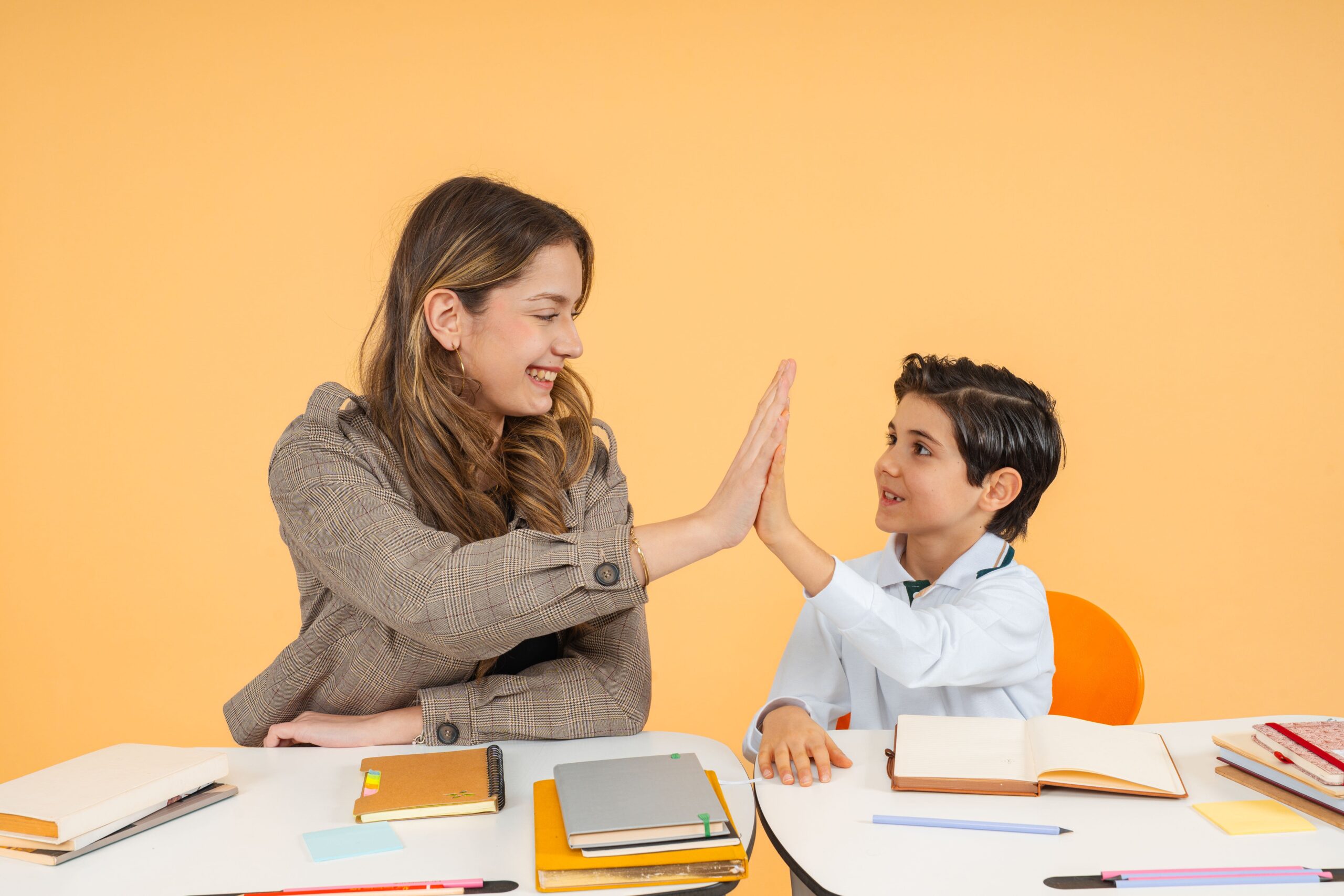 Teacher supporting a learner